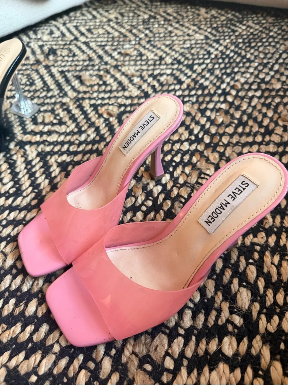 Steve Madden Pink Clear Strap